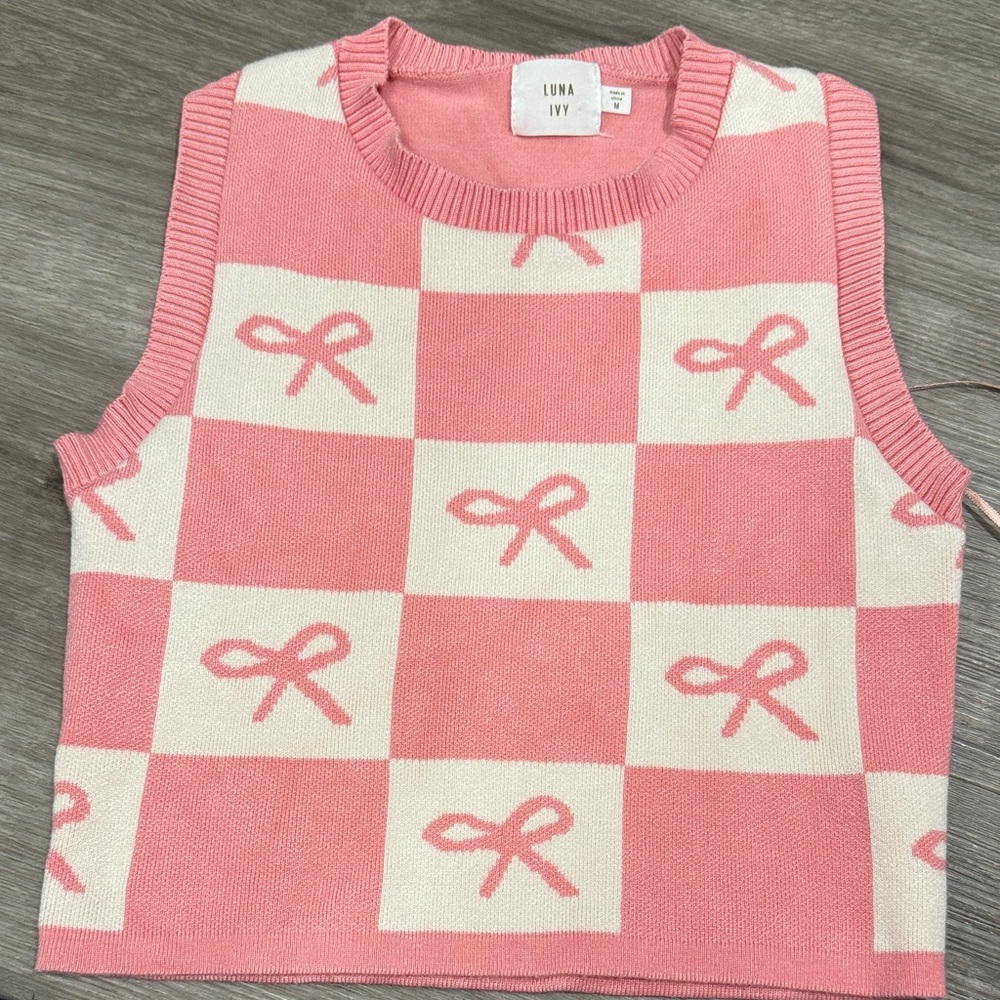 Coquette Bow Sweater Vest